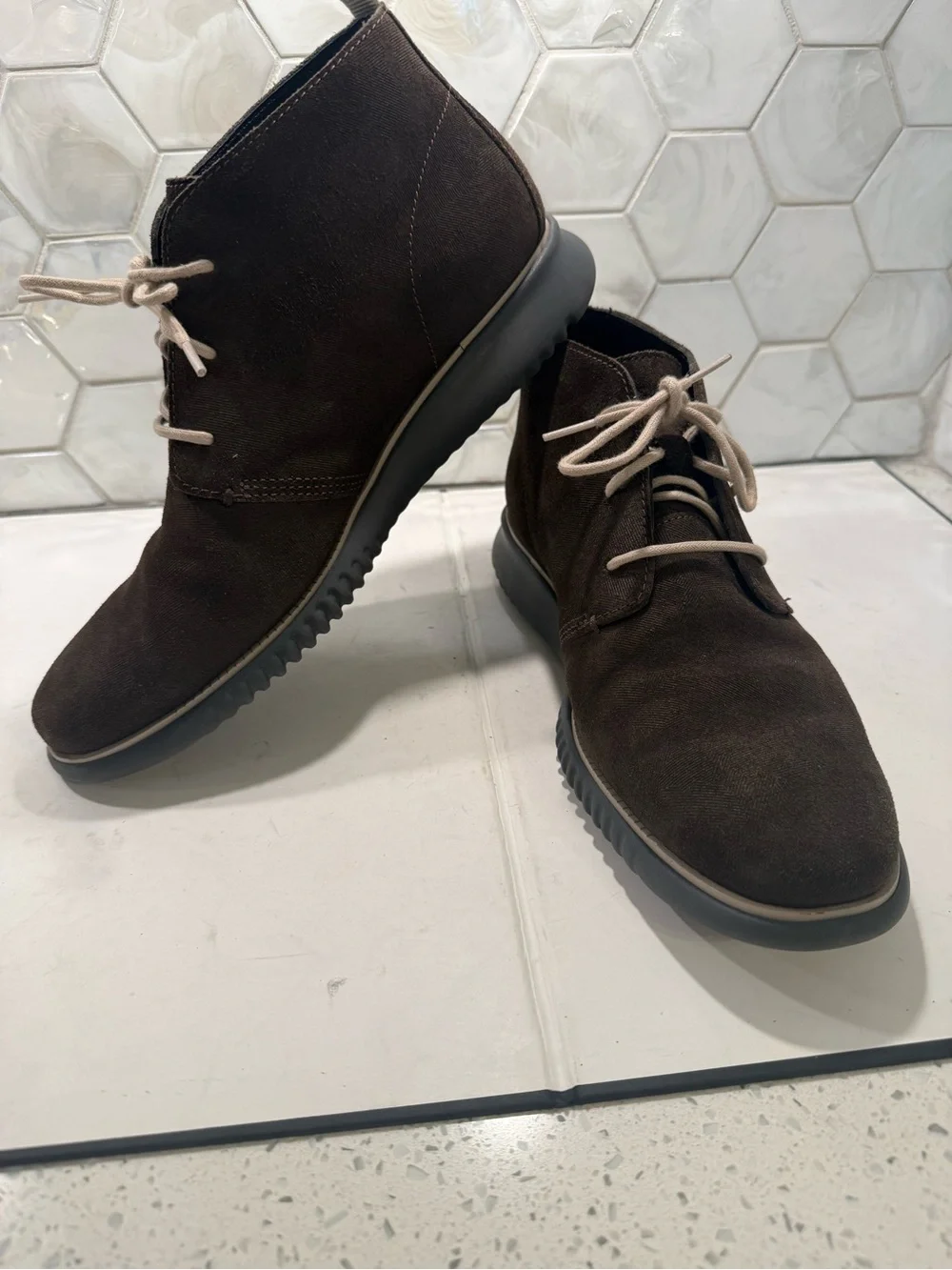 Cole Haan Men’s ZEROGRAND Brown Suede Chukka Ankle Boots Size 11